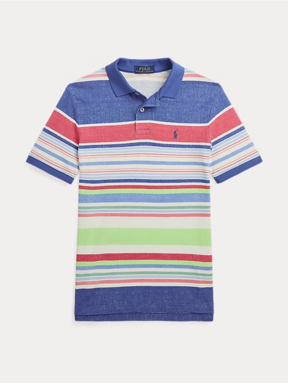 🌸POLO RALPH LAUREN Kids Striped Cotton Mesh Polo Shirt US S (8)